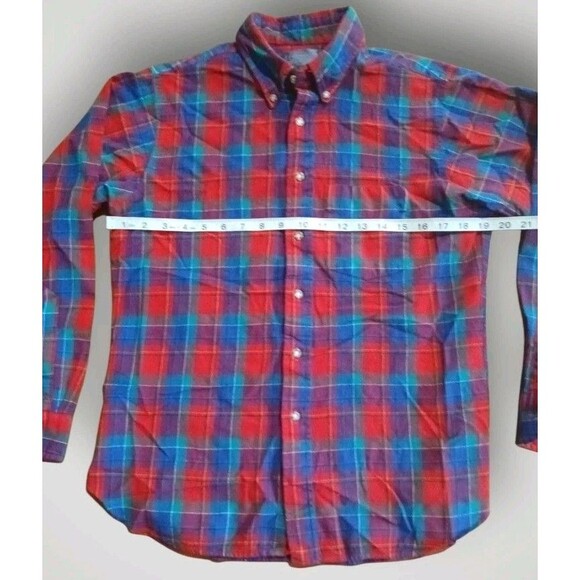 Vintage Sir Pendleton Virgin Wool Button-Up Tartan Plaid Boys Size L USA Made - Picture 6 of 8